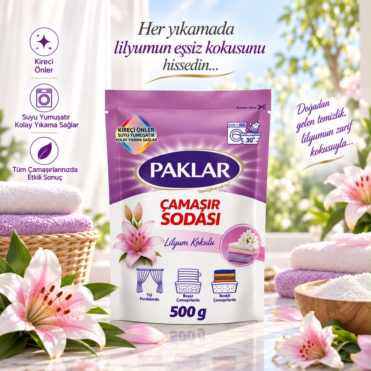 Çamaşır Sodası 500g Lilyum Kokulu